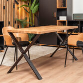 nowoczesny stół z geometrycznymi nogami X