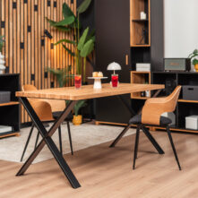 stół do biura z nogami krzyżowymi