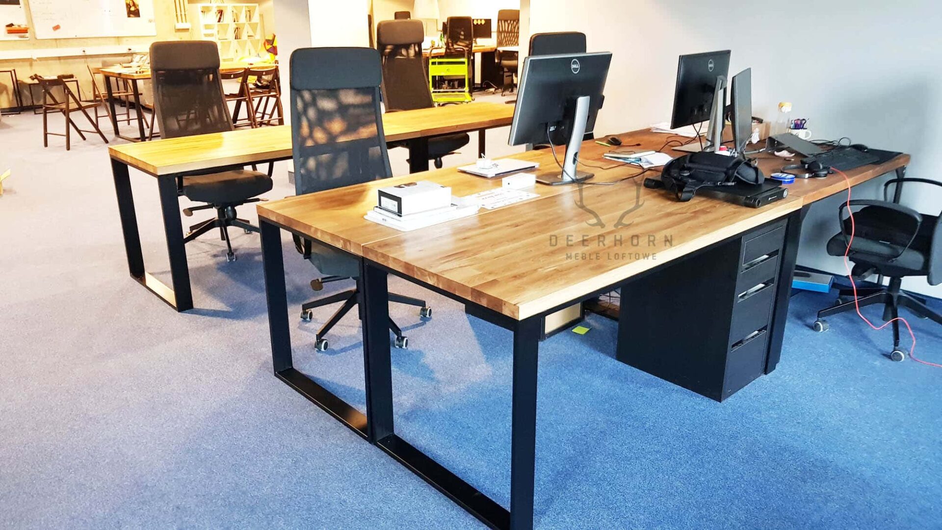 Biurka w stylu industrialnym loft office Warszawa | Deerhorn meble