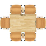 Drewniany stół bez dostawek 120x80 cm