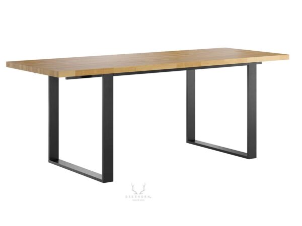 stół z drewnianymi dostawkami