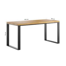 czarne biurko loft