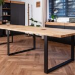 elegancki stół konferencyjny z dębu do sali zarządu