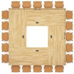 Kwadratowy stół konferencyjny 350x350 cm