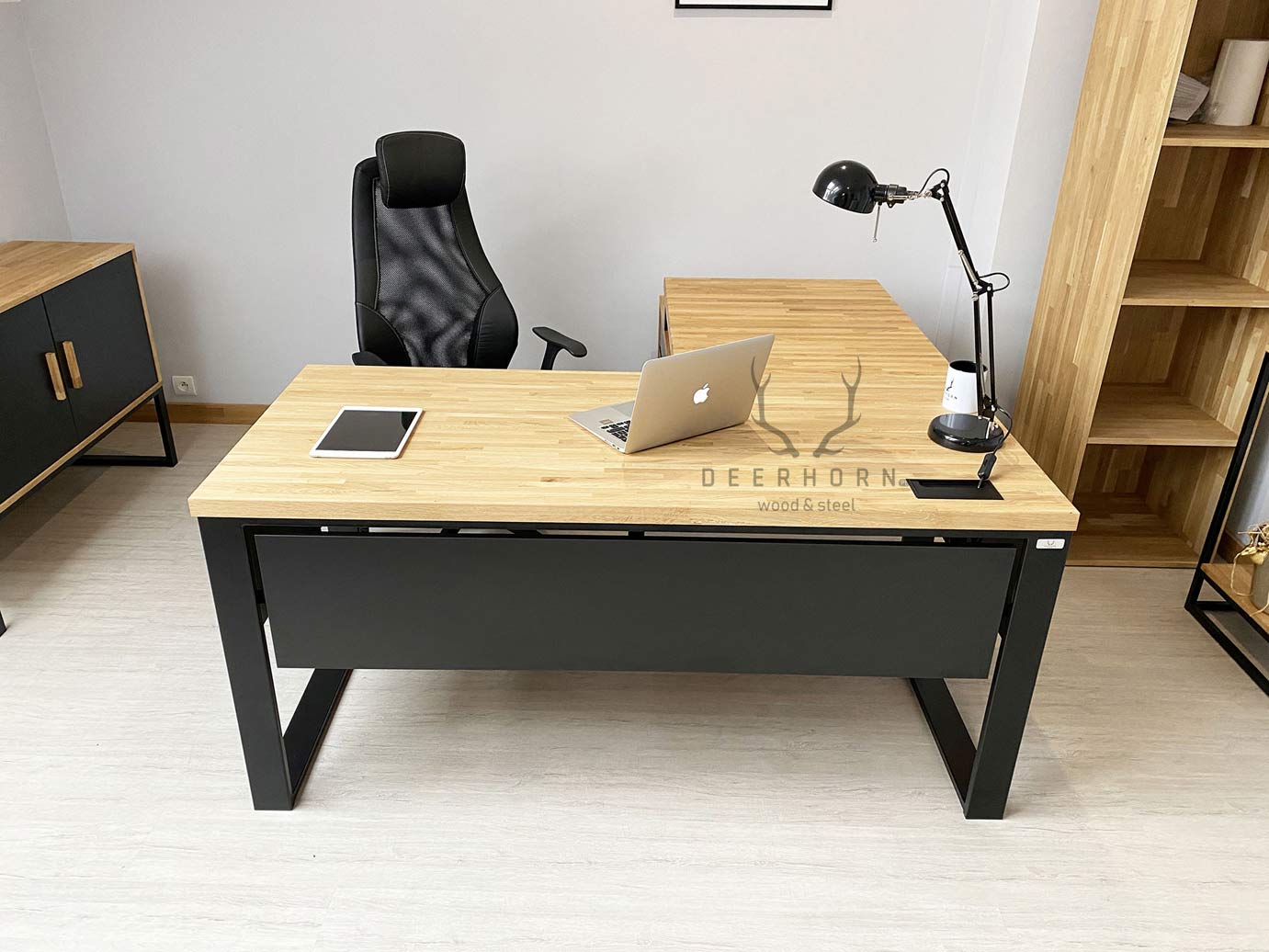 biurko narożne czarne lub białe