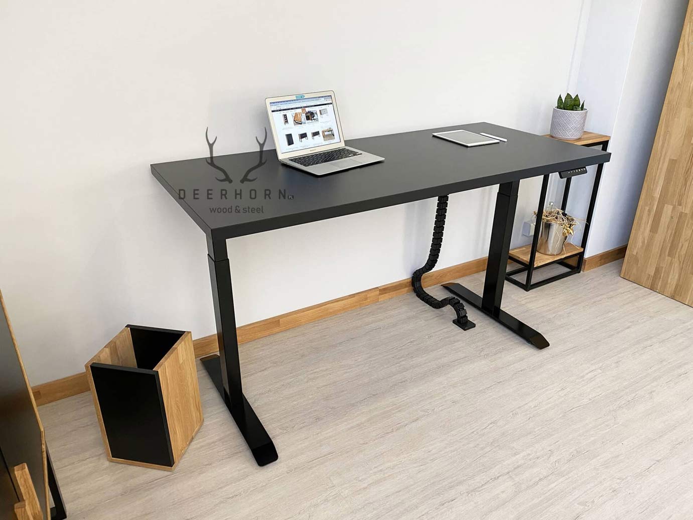 adjustable black desk
