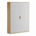Biała szafa na segregatory w stylu loft. Szerokość 118cm