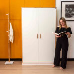 biała szafa do minimalistycznego wnętrza