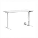 białe biurko do pracy stojącej