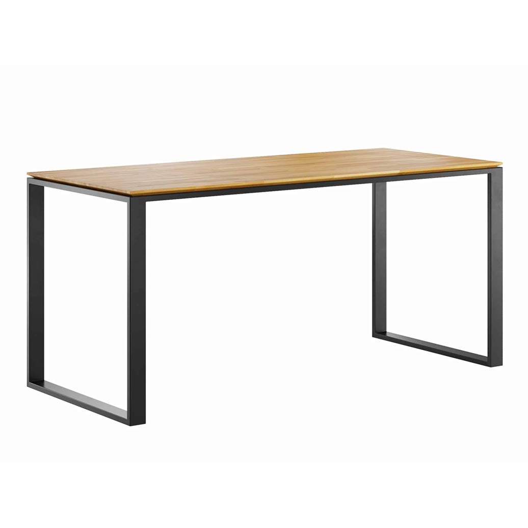 biurko z cienkim blatem drewnianym
