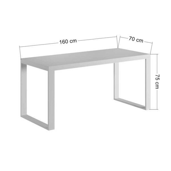 białe biurko z płyty