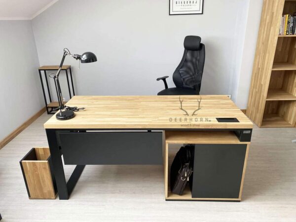 biurko loftowe z drewna