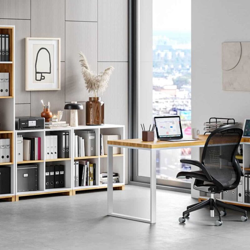 meble do biura białe modern office
