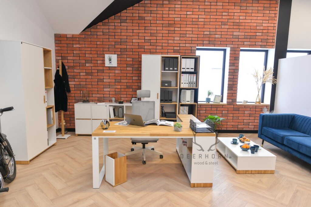 białe meble modern office