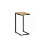 Stolik pomocniczy loftowy z drewna i metalu