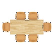 Stół z dębowym blatem simple active 180x80 cm