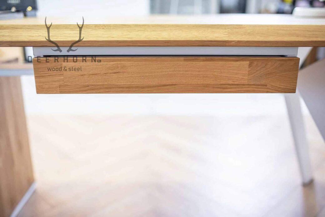 Biurko białe premium minimalistyczne do kobiecego biura,