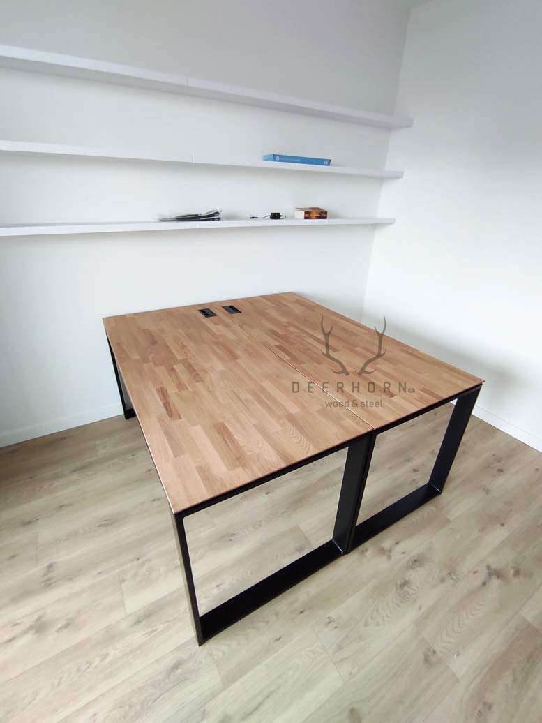 biurko loftowe z cienkim blatem