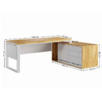 duże biurko rogowe z szafką