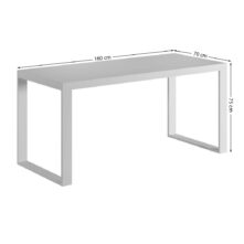 białe biurko z płyty meblowej