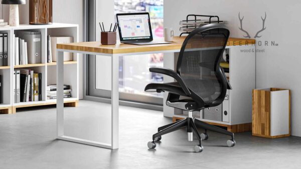 białe biurko modern office