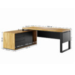 duże biurko z kontenerkiem i blendami