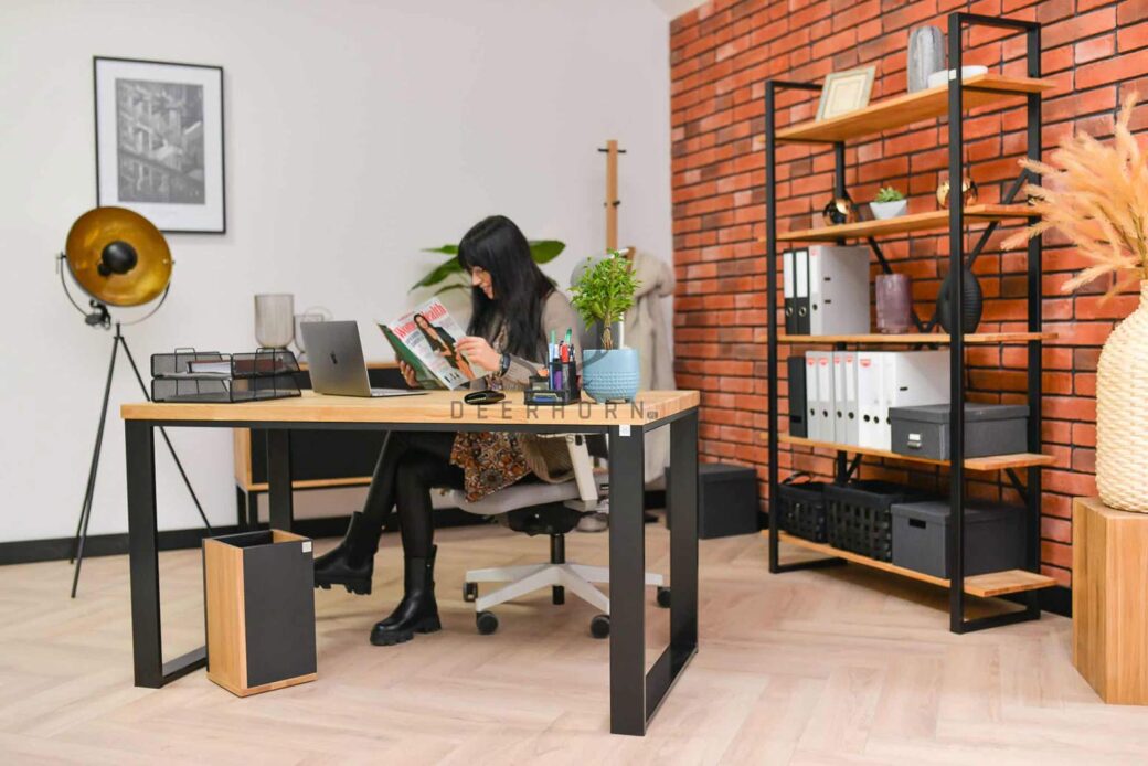 Biurko ergonomiczne do pracy loftowe