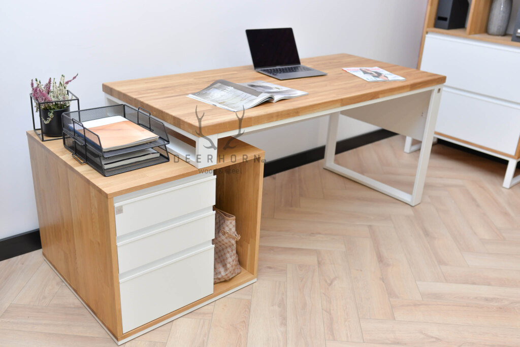nowoczesne białe biurko
