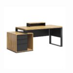 Biurko z nadstawką na monitor loft industrialne premium