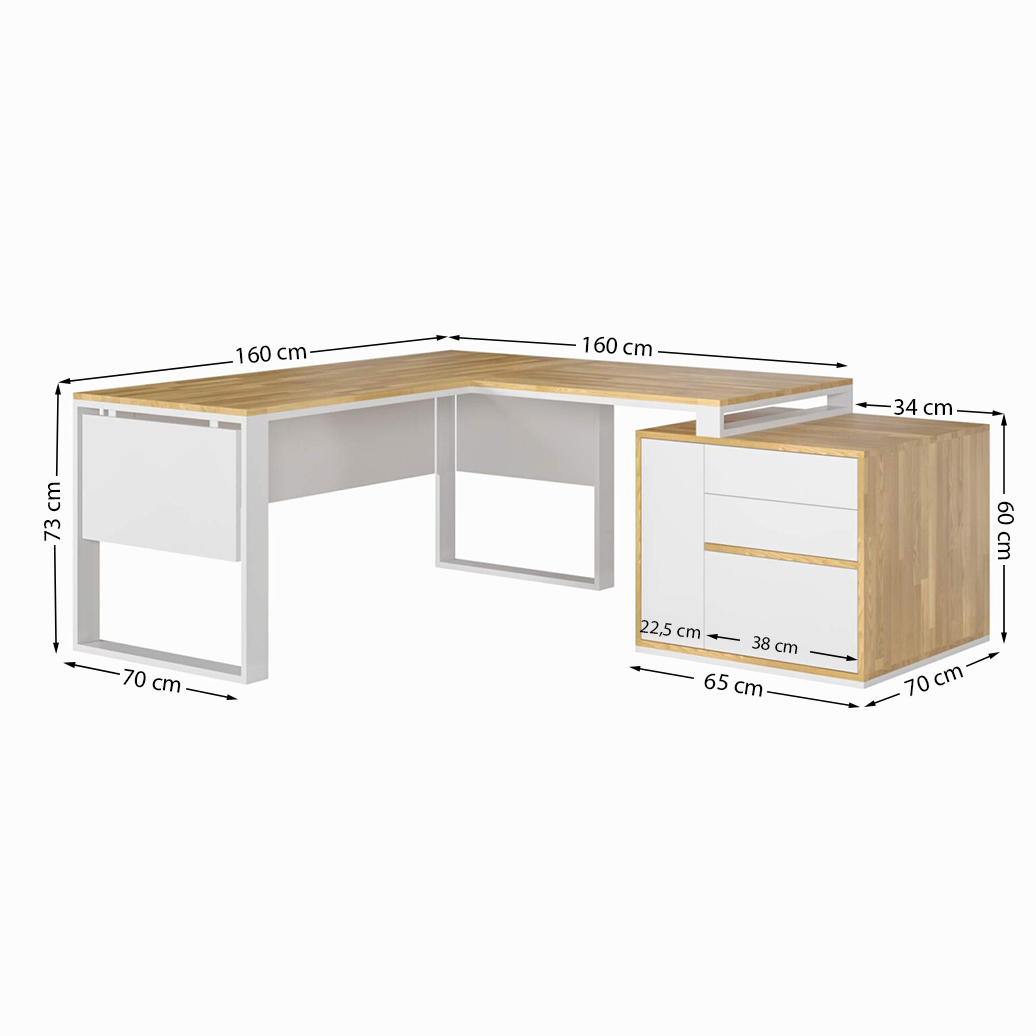 narozne biurko kobiece z drewnianym blatem narożne biurko kobiece z drewnianym blatem