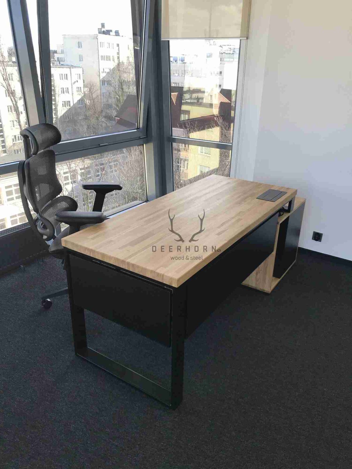 Biurko do gabinetu z kolekcji Loft Office Plus Deerhorn