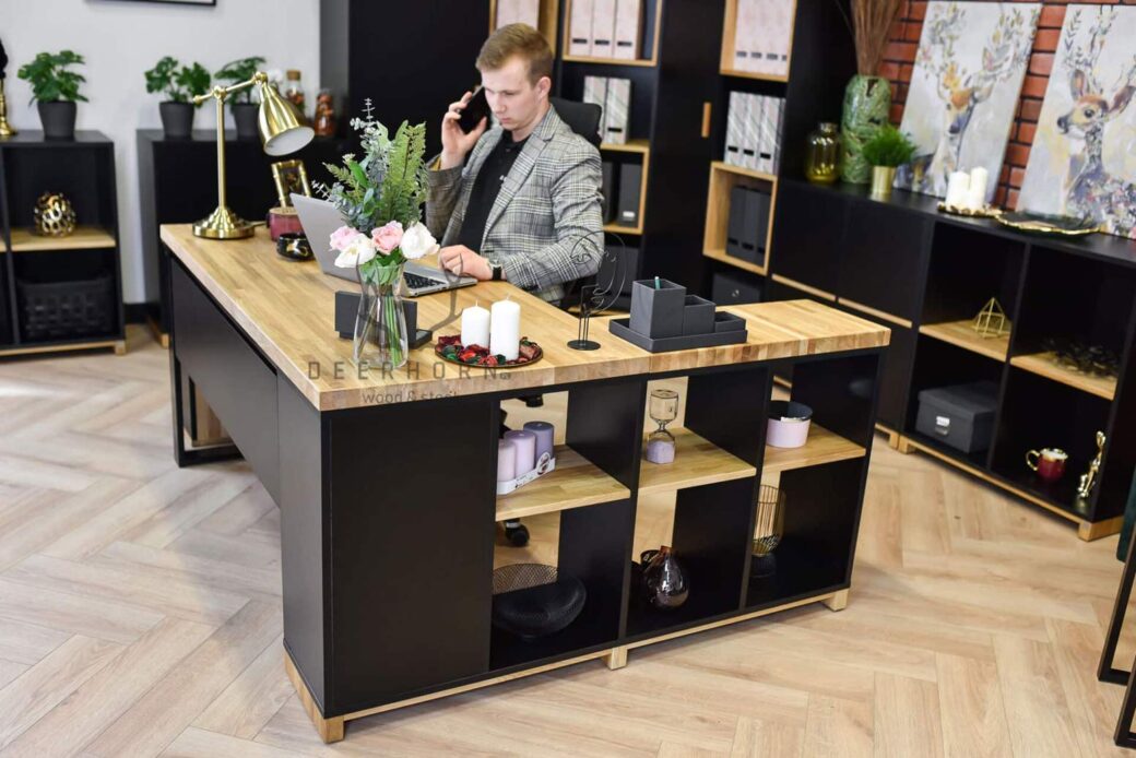 Biurko narożne do nowoczesnego biura gabinetu sekretariatu