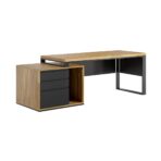Loft Office Plus 180cm lewe blendy czarne