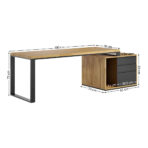 biurko z dużym blatem i kontenerkiem