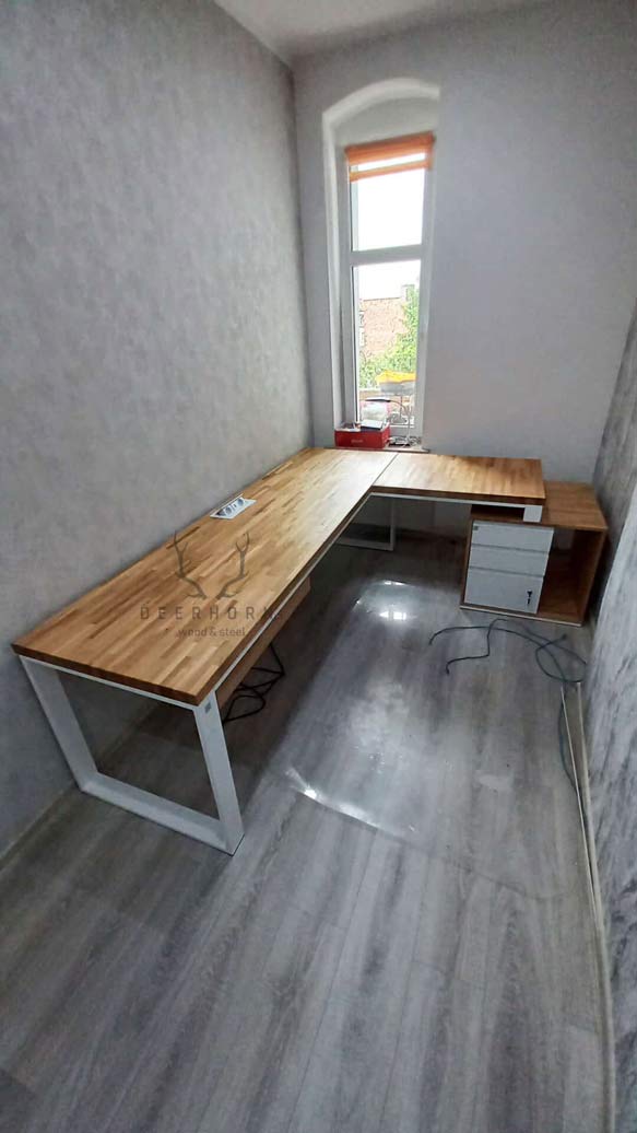 biurko narożne białe