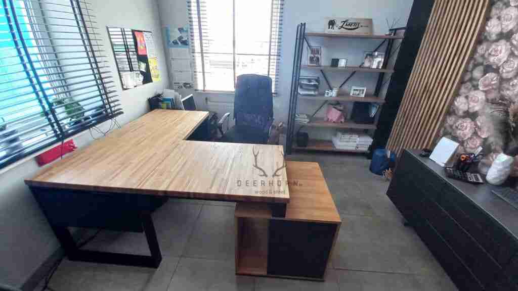 meble biurowe drewno metal loft
