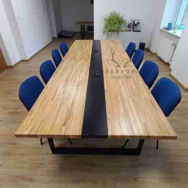 stół do sali konferencyjnej drewno metal