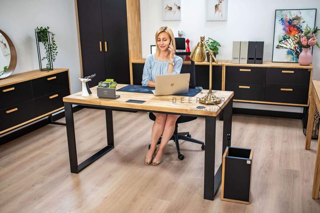 Biurko ergonomiczne do pracy loftowe