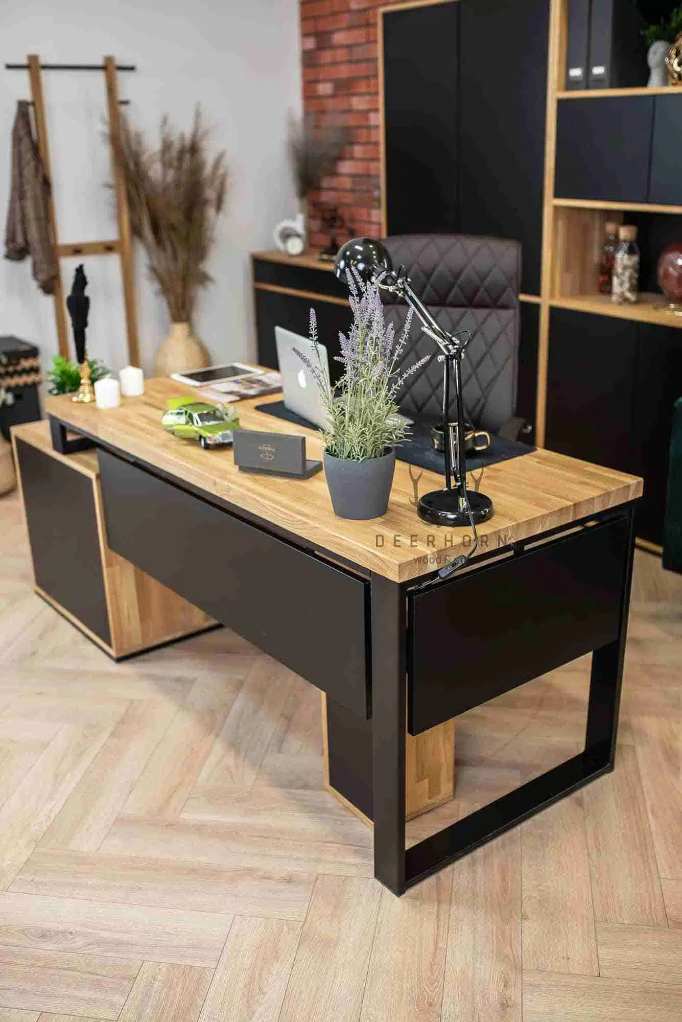 biurko loft czarne