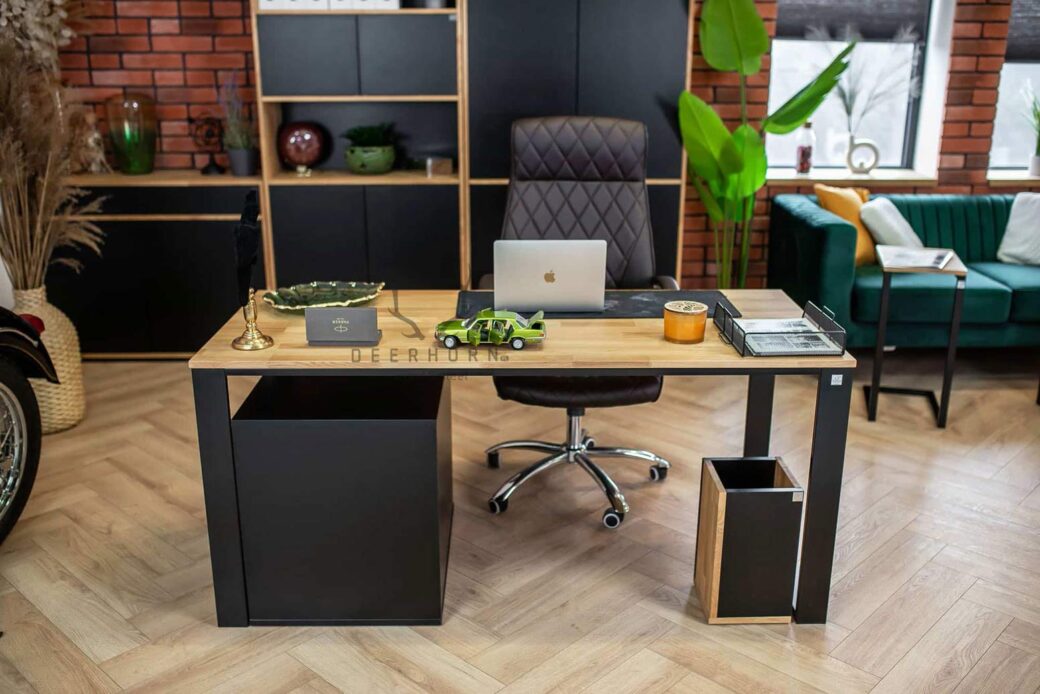 Oryginalne biurko minimalistyczne w stylu industrialnym
