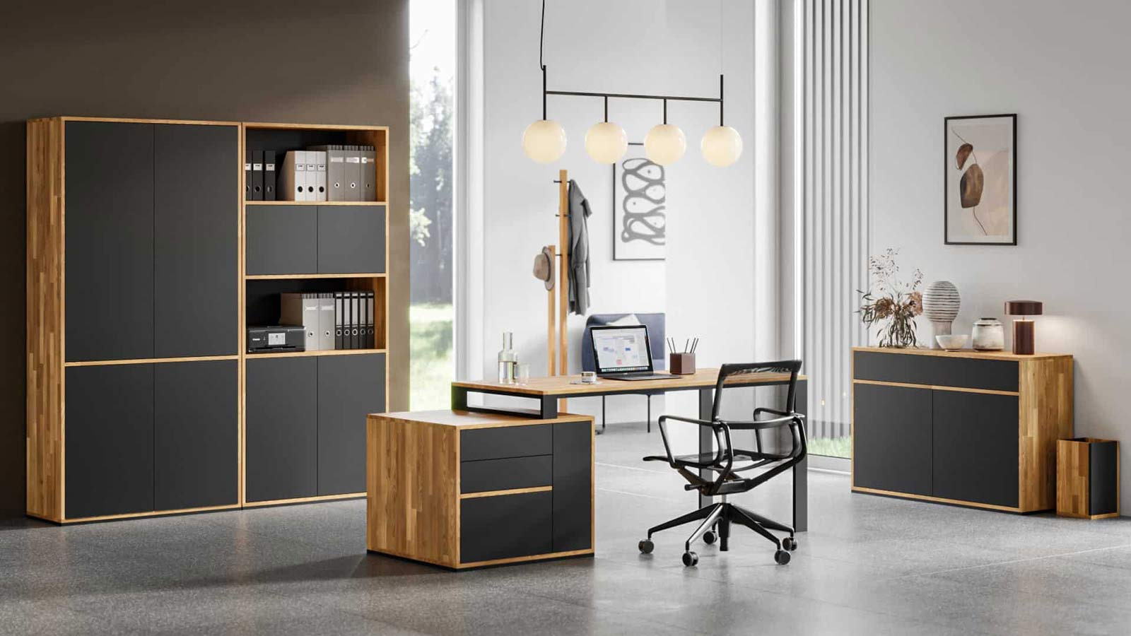 Kolekcja mebli Loft Office Slim biurowa