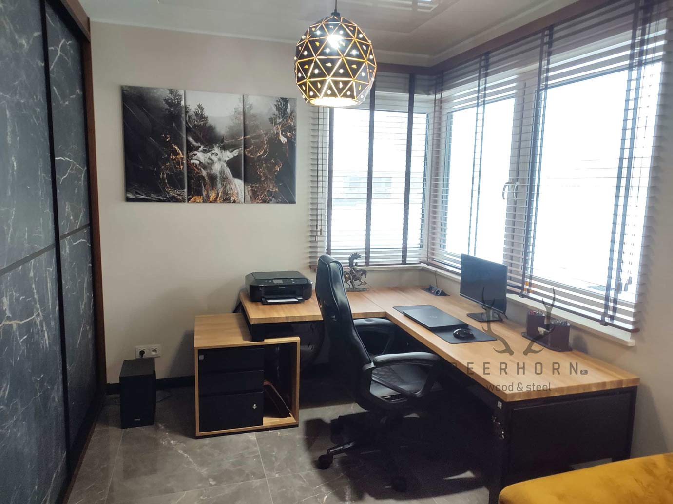 biurko narożne loft