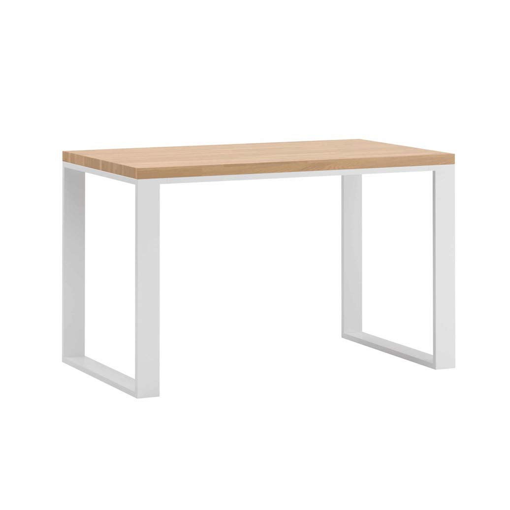 biurko z drewna i metalu