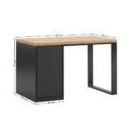 biurko młodzieżowe czarne z kontenerkiem