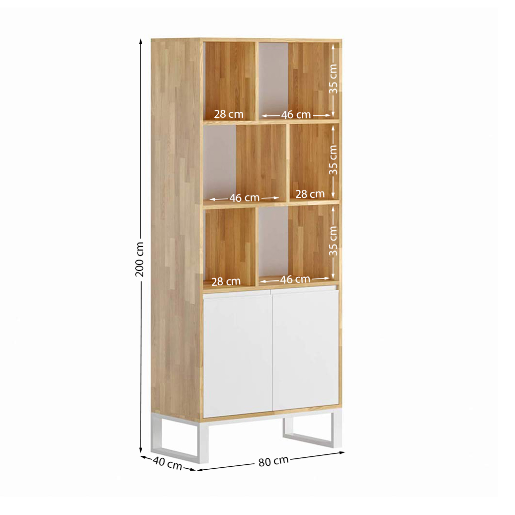 regal drewniany z polkami, bialy regał drewniany z półkami, biały