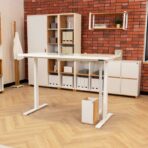 biurko białe regulowane