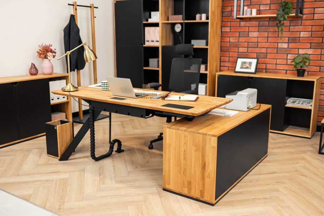 Biurko narożne do biura Polski producent biurek do biura