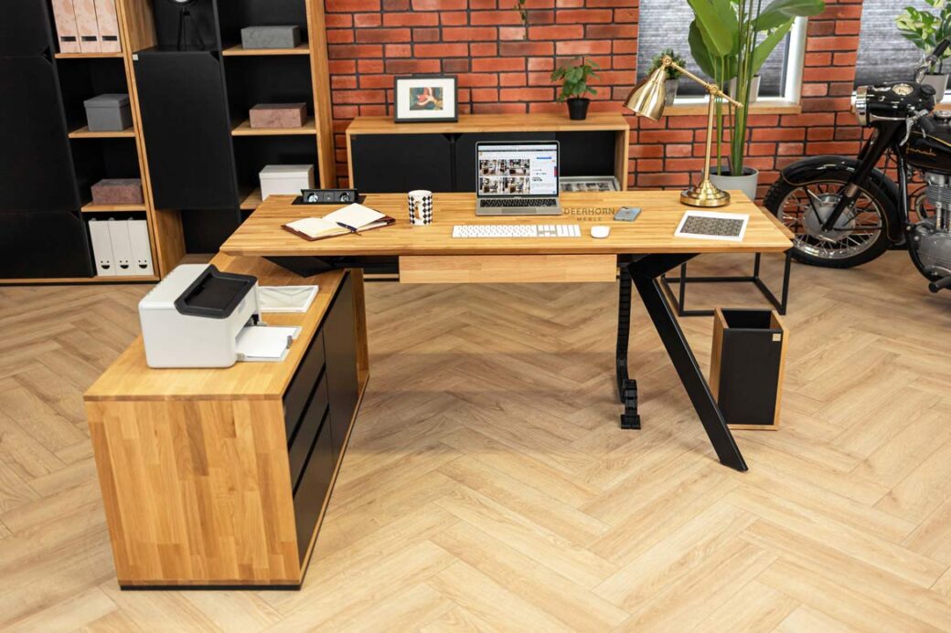 Biurko narożne do biura Polski producent biurek do biura
