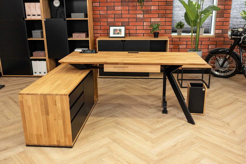 Biurko narożne do biura Polski producent biurek do biura