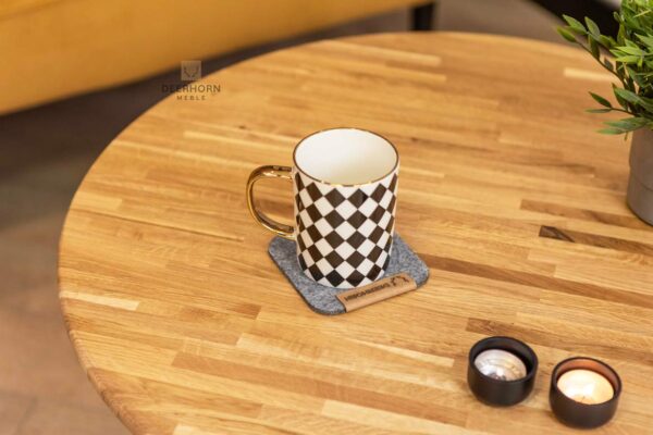 drewniany stolik kawowy okrągły